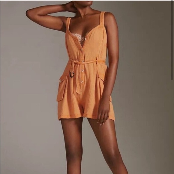 Anthropologie Pants - Anthro • cotton utility romper